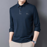 Camisa de manga larga nuevo modelo de negocios casual con cuello solapa