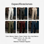 Pantalones casuales de pierna ancha plisados para hombre
