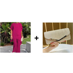 👗 Conjunto de 2 Piezas de Gasa para Mujer – Talla Grande, Estilo Moderno y Cómodo 💖✨