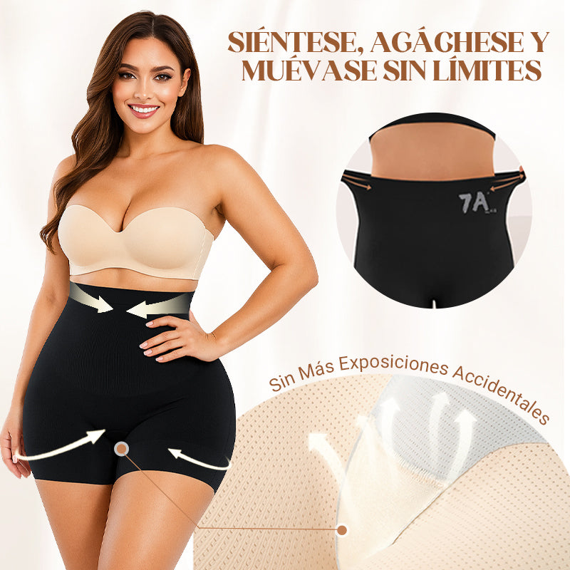 🔥45% de descuento 🔥Ropa interior de seda helada de cintura alta para mujer con control de abdomen y levantamiento de cadera