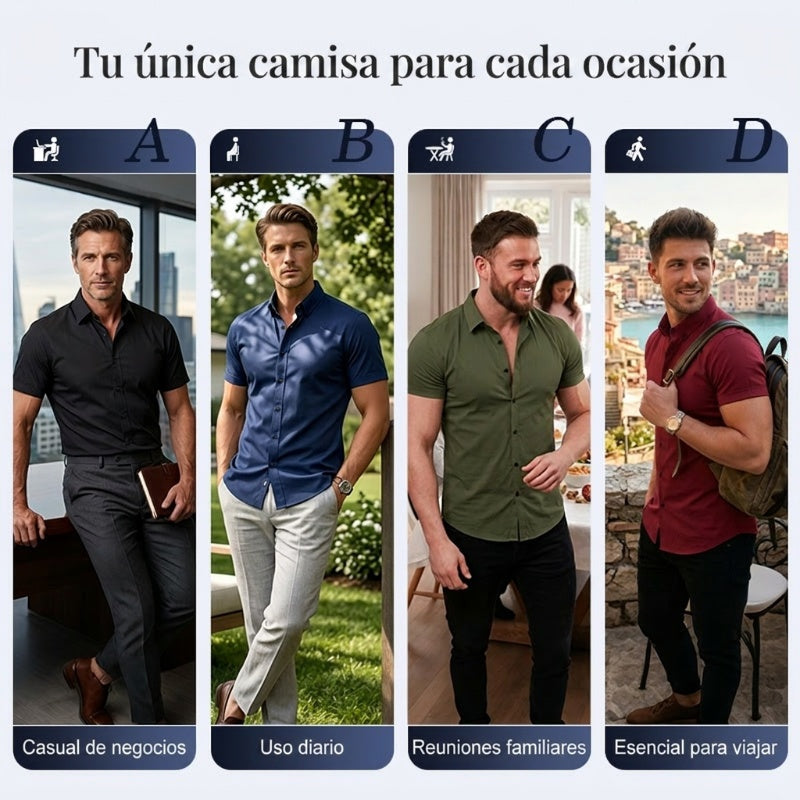 Camisas de Botones para Hombre Pousbo® – Sin Plancha