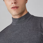 👕 Camiseta Ajustada de Cuello Alto para Hombre – Estilo Moderno y Confortable para Todos los Días ✨🔥