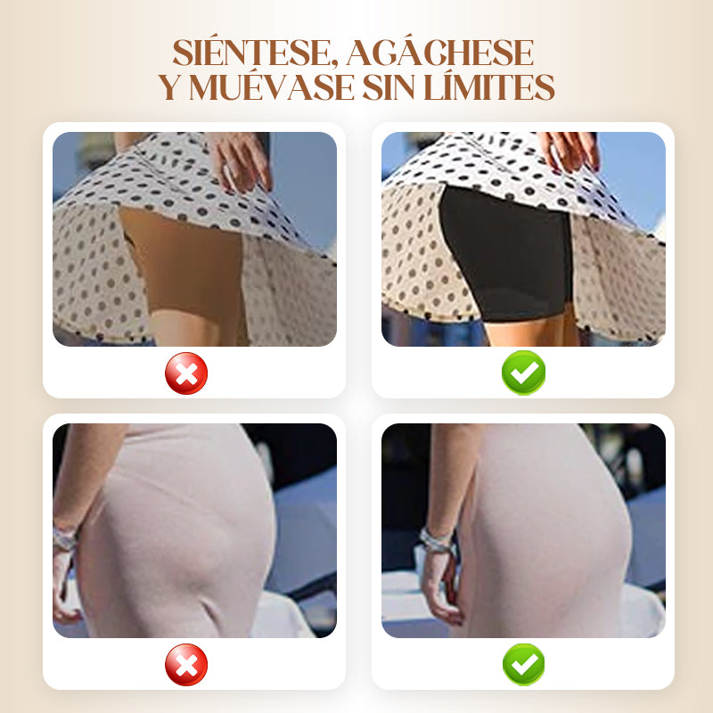 🔥45% de descuento 🔥Ropa interior de seda helada de cintura alta para mujer con control de abdomen y levantamiento de cadera