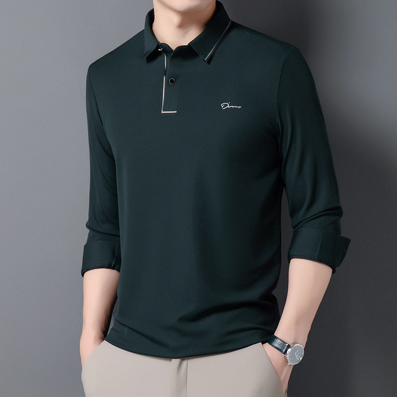 Camisa de manga larga nuevo modelo de negocios casual  con cuello solapa