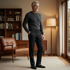 Pantalones clásicos de cintura alta para hombre