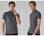 👕 Camiseta Ajustada de Cuello Alto para Hombre – Estilo Moderno y Confortable para Todos los Días ✨🔥
