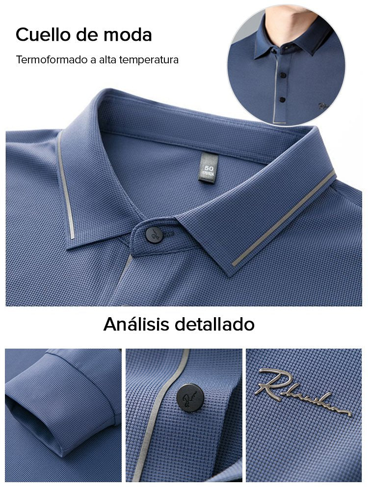 Camisa de manga larga nuevo modelo de negocios casual  con cuello solapa