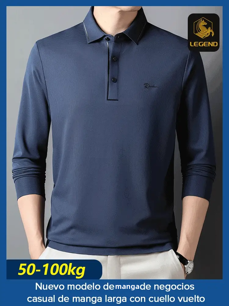 Camisa de manga larga nuevo modelo de negocios casual  con cuello solapa
