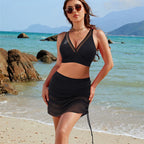 👙 Conjunto de Bikini de Cintura Alta para Mujer con Malla – Diseño Moderno, Ajuste Cómodo y Tela de Secado Rápido ☀️💦