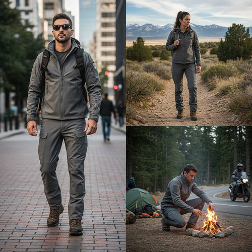 Conjunto de chaqueta y pantalones tácticos Soft Shell para hombre