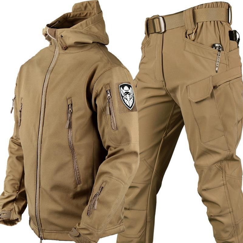 Conjunto de chaqueta y pantalones tácticos Soft Shell para hombre