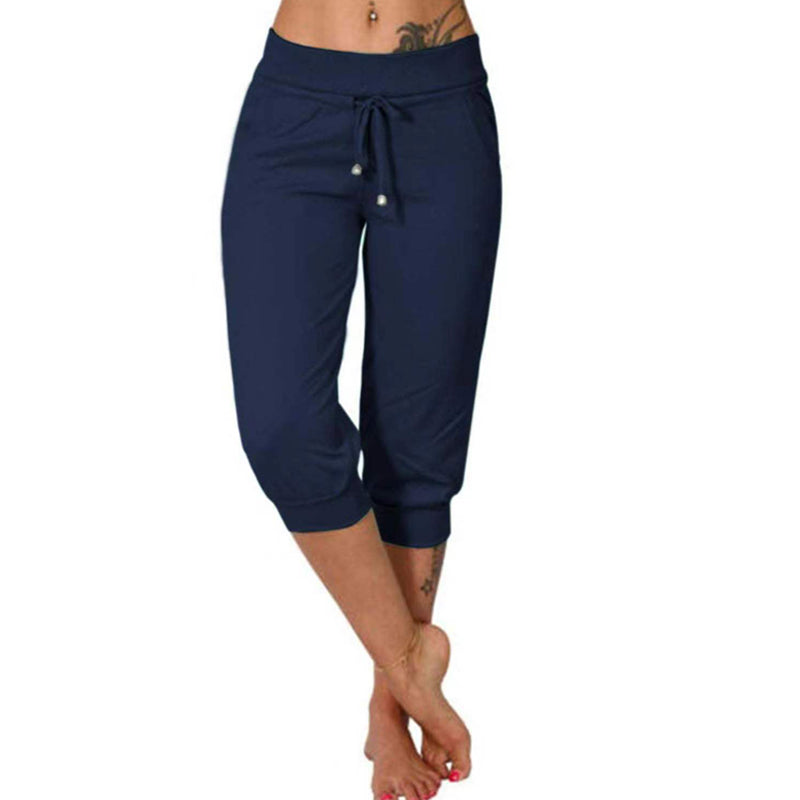 Pantalones deportivos cortos con cintura con cordón para estar en casa
