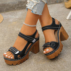 🌼 ¡OFERTA POR TIEMPO LIMITADO 50% DE DESCUENTO! ✨Sandalias de Plataforma para Mujer de Verano con Velcro Ajustable y Suela Antiderrapante