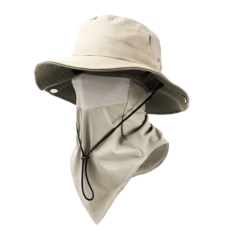Gorra de pescador transpirable con mascarilla desmontable