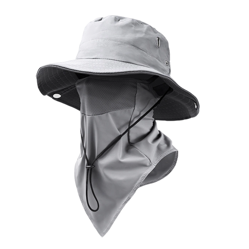 Gorra de pescador transpirable con mascarilla desmontable
